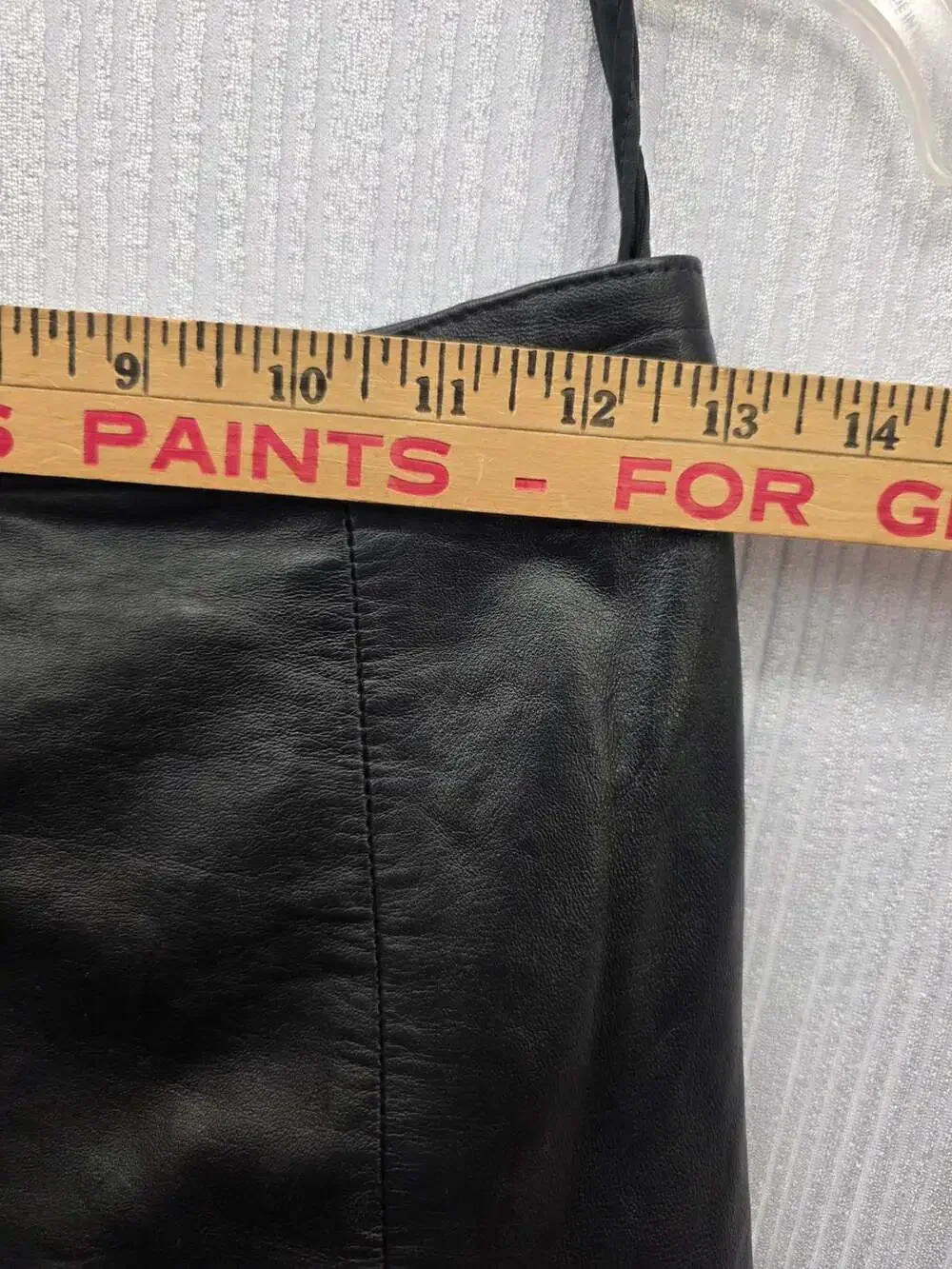 Vintage Y2k Leather Dynamics Black Leather Skirt Size 7/8